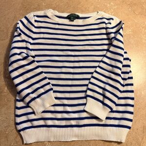 Ralph Lauren Navy and White Striped Knit